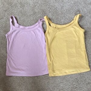 Old Navy Women's Tank Tops - Light Pink and Soft Yellow